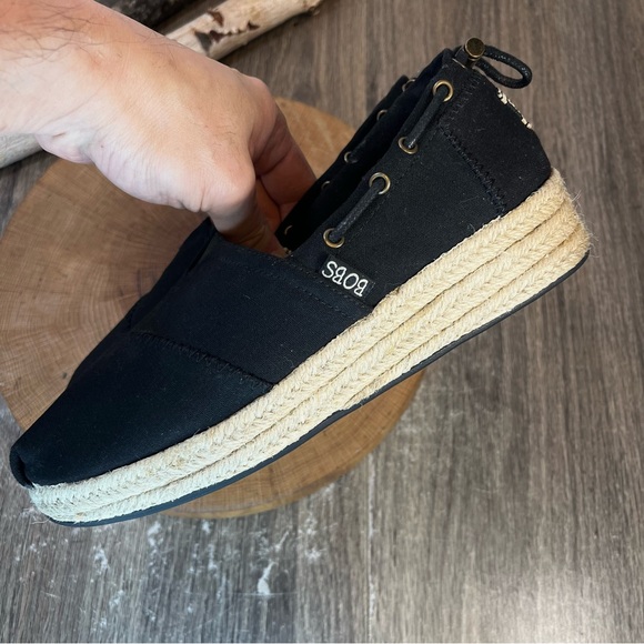*Bobs | Set Sail Wedge Espadrille in Black SN 34100 Size 8 - Picture 10 of 14